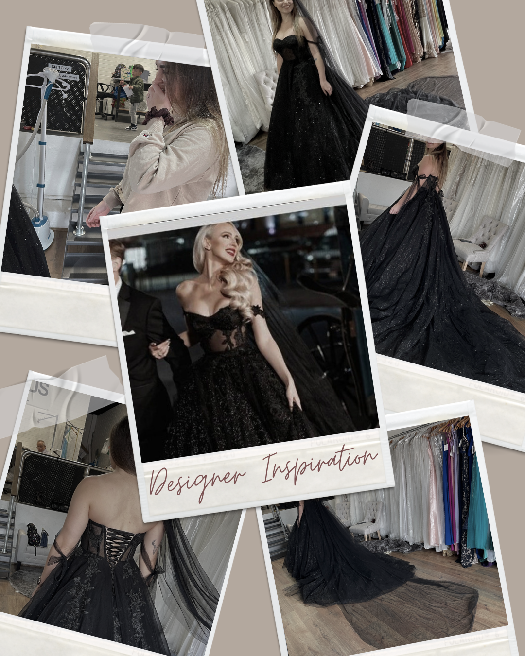 Real Bride Lisa's Custom Black Wedding Gown: Breaking Bridal Boundarie   Envious Bridal & Formal