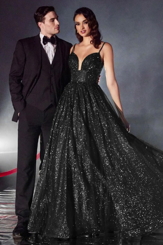 LYNELLE | Shimmer Glitter A Line Black Wedding Dress Envious Bridal & Formal LYNELLE | Shimmer Glitter A Line Black Wedding Dress Envious Bridal & Formal