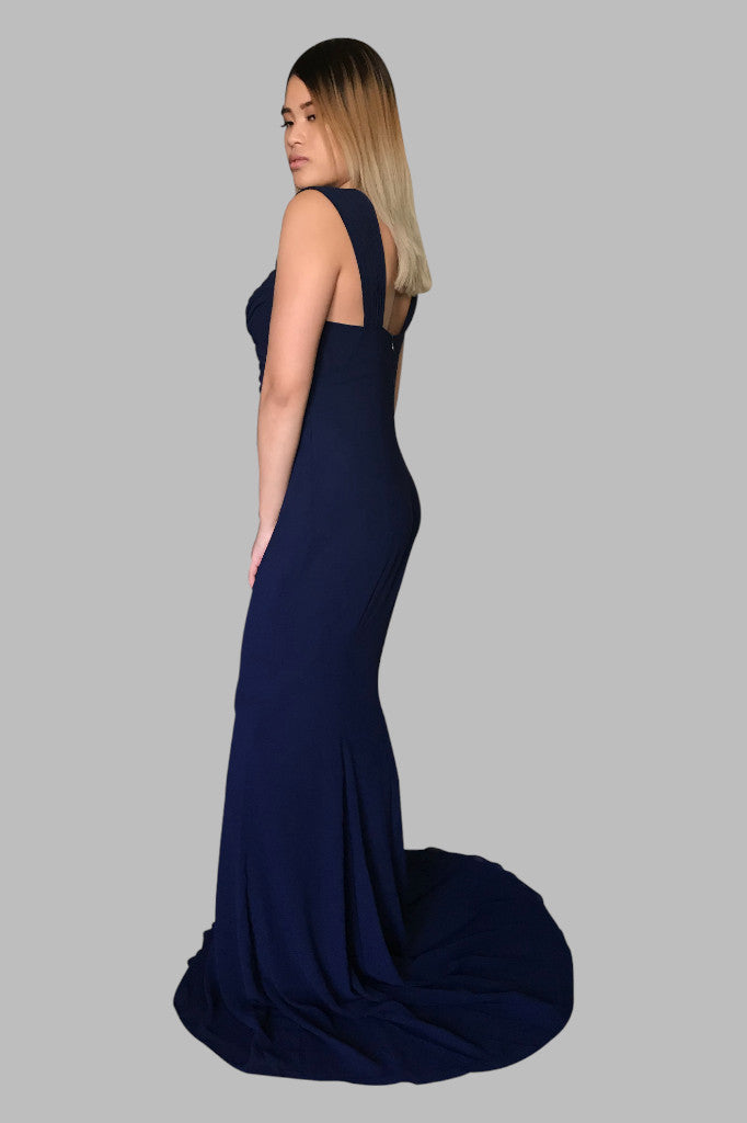 custom chiffon navy bridesmaid dresses subiaco Perth Australia Envious Bridal & Formal