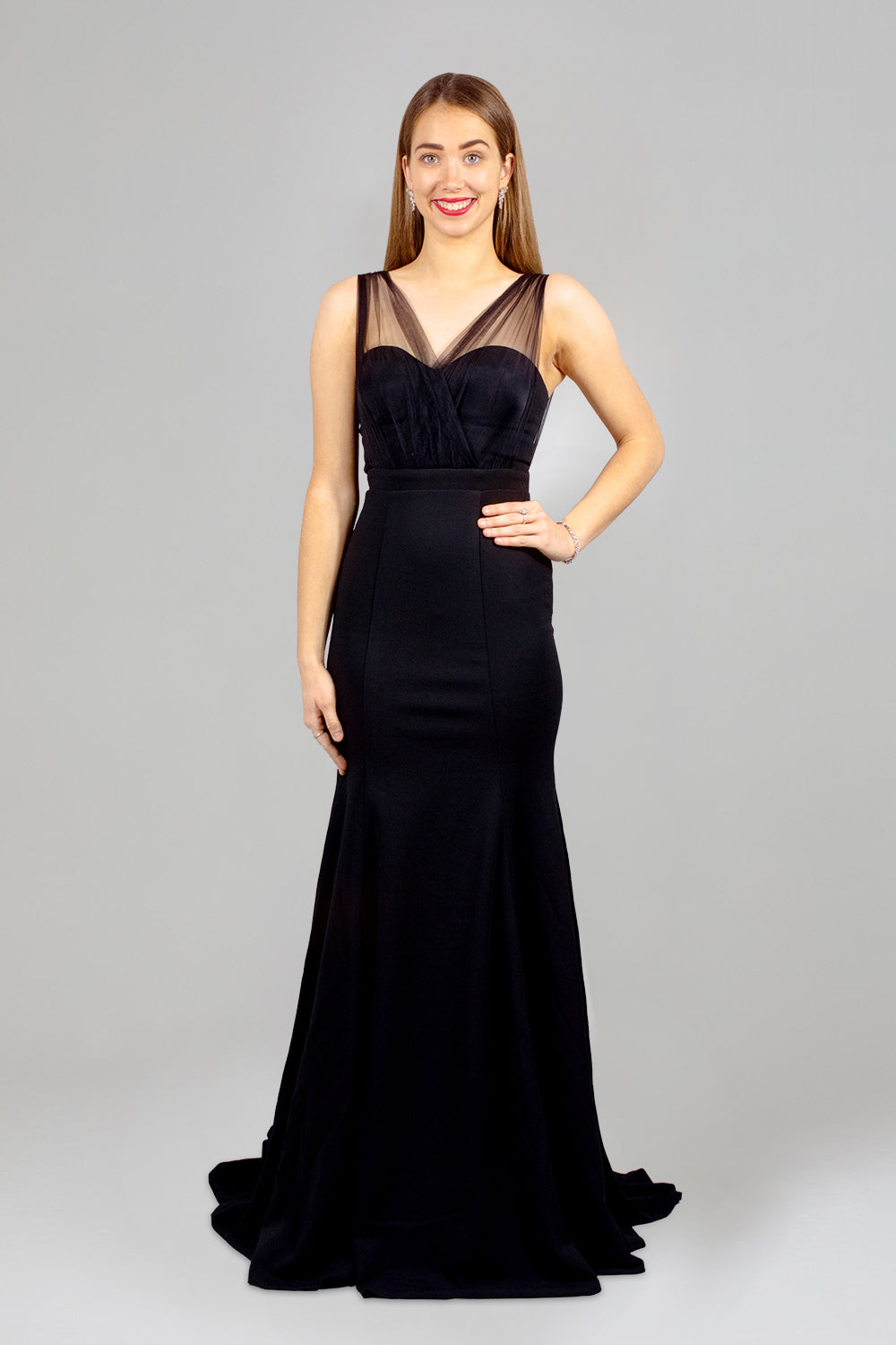 ADELITA | Minimalist Fitted Black Bridesmaid Dress Envious Bridal & Formal ADELITA | Minimalist Fitted Black Bridesmaid Dress Envious Bridal & Formal