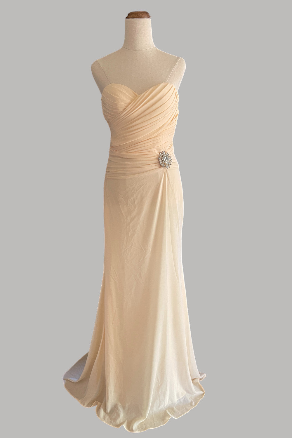 DANA | Strapless Chiffon Cream Bridesmaid Dress Envious Bridal & Formal DANA | Strapless Chiffon Cream Bridesmaid Dress Envious Bridal & Formal