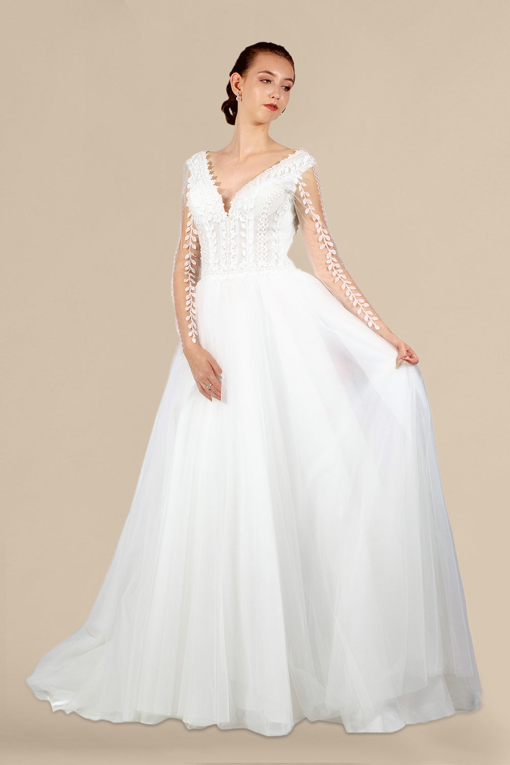 AVA-MAE | A Line Long Sleeve Wedding Dress Envious Bridal & Formal AVA-MAE | A Line Long Sleeve Wedding Dress Envious Bridal & Formal