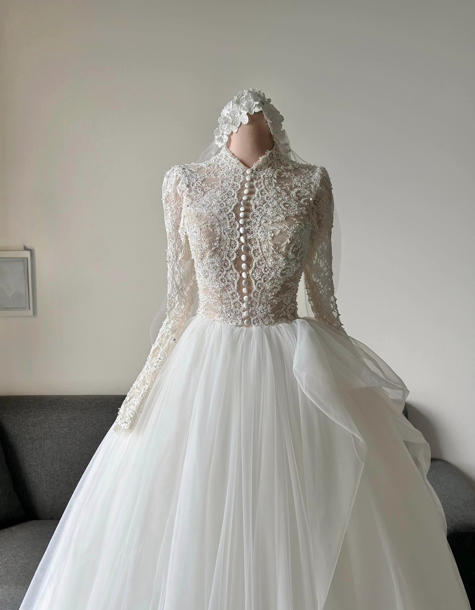 Custom made long sleeve lace wedding dresses Perth Australia Envious Bridal & Formal