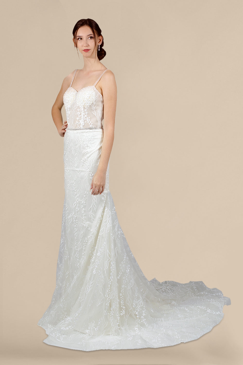 Custom made mermaid lace wedding dresses Perth Australia Subiaco Envious Bridal & Formal