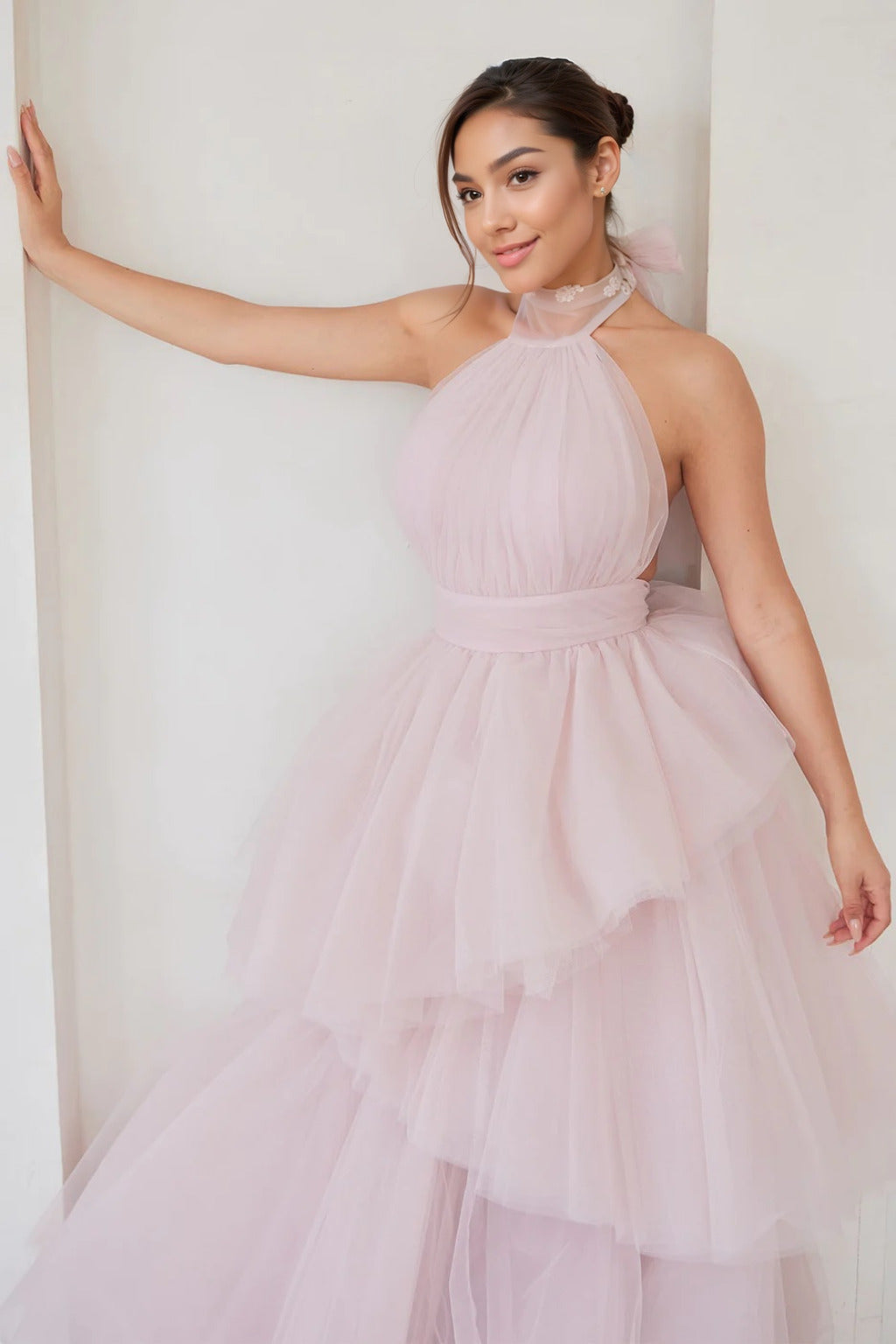 Custom made tulle light pink ball dresses Perth Australia Envious Bridal & Formal