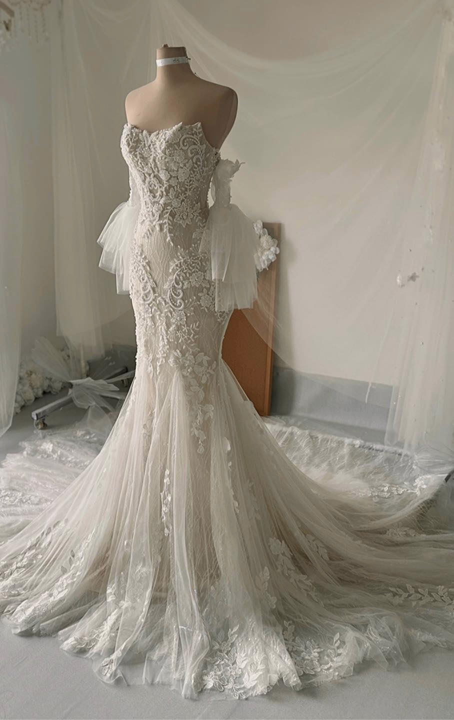 QUINLYN | Detachable Sleeves Lace & Tulle Mermaid Wedding Dress Envious Bridal & Formal QUINLYN | Detachable Sleeves Lace & Tulle Mermaid Wedding Dress Envious Bridal & Formal