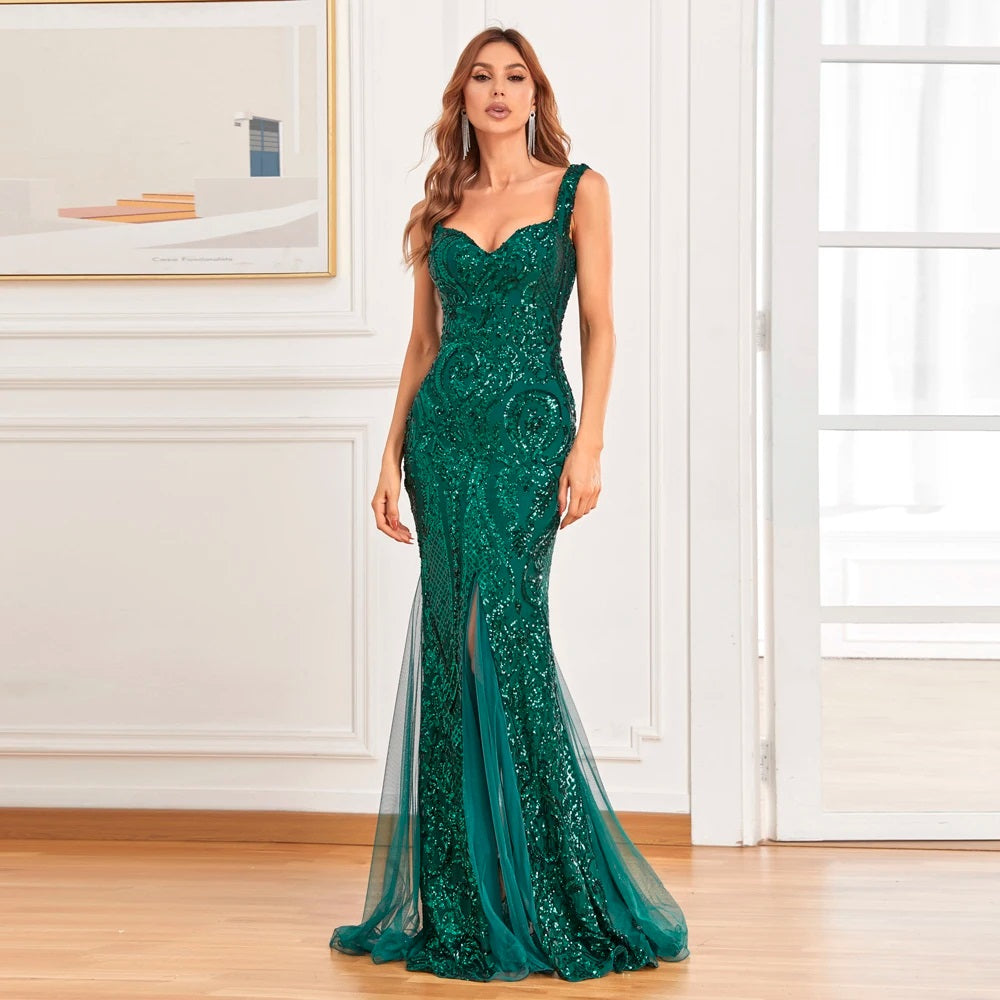 emerald green sequin mermaid formal dresses Perth Australia