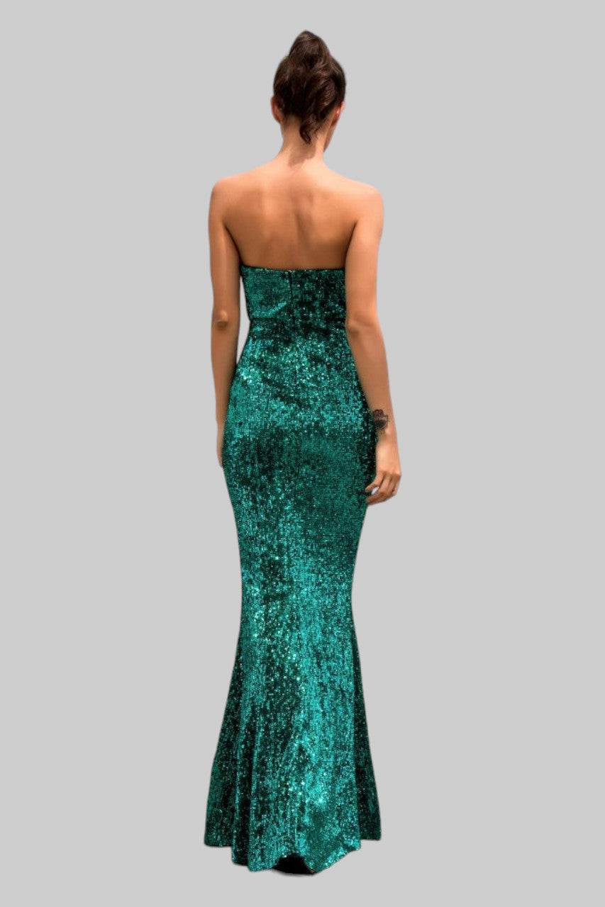 Green sequin bridesmaid dresses custom made Perth Australia Envious Bridal & Formal