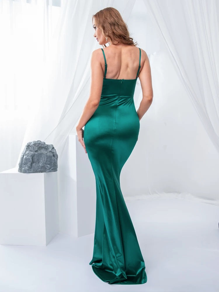 Perth green satin ball dresses Subiaco 6008 Envious Bridal & Formal