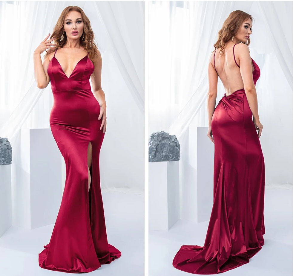 Satin red formal ball gowns Perth Australia online Envious Bridal & Formal