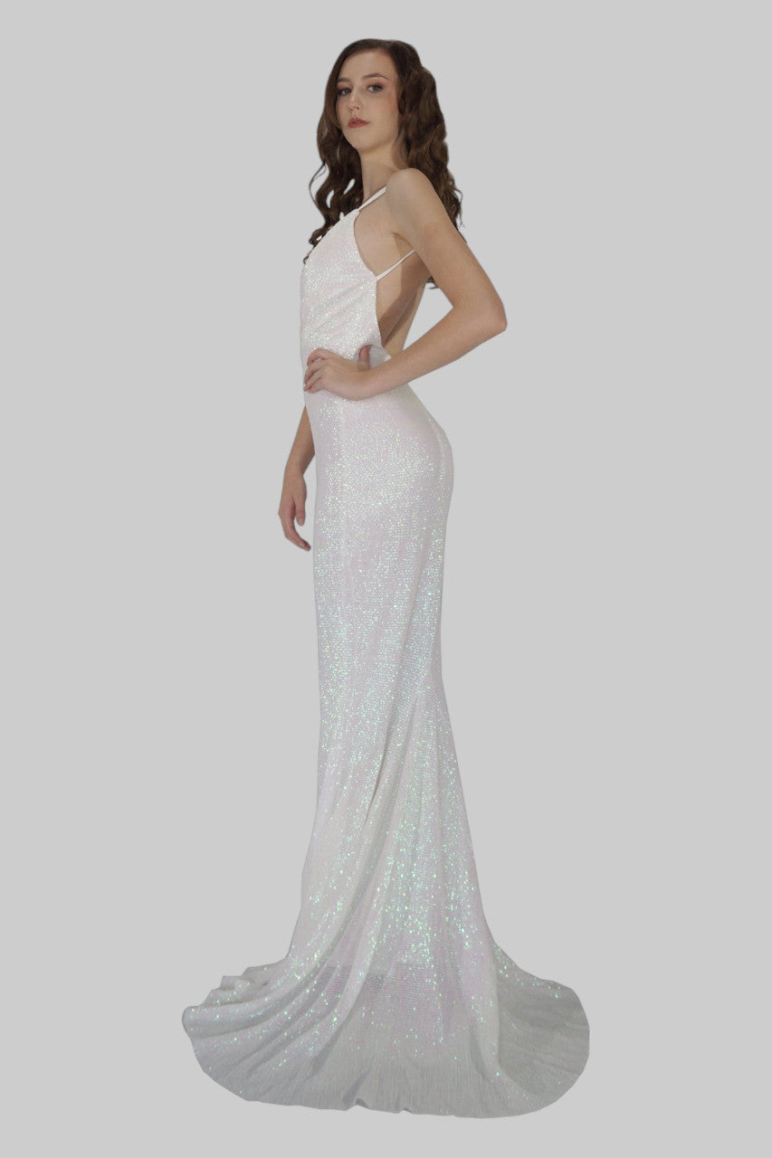 white sequin formal ball dresses Perth Australia Envious Bridal & Formal