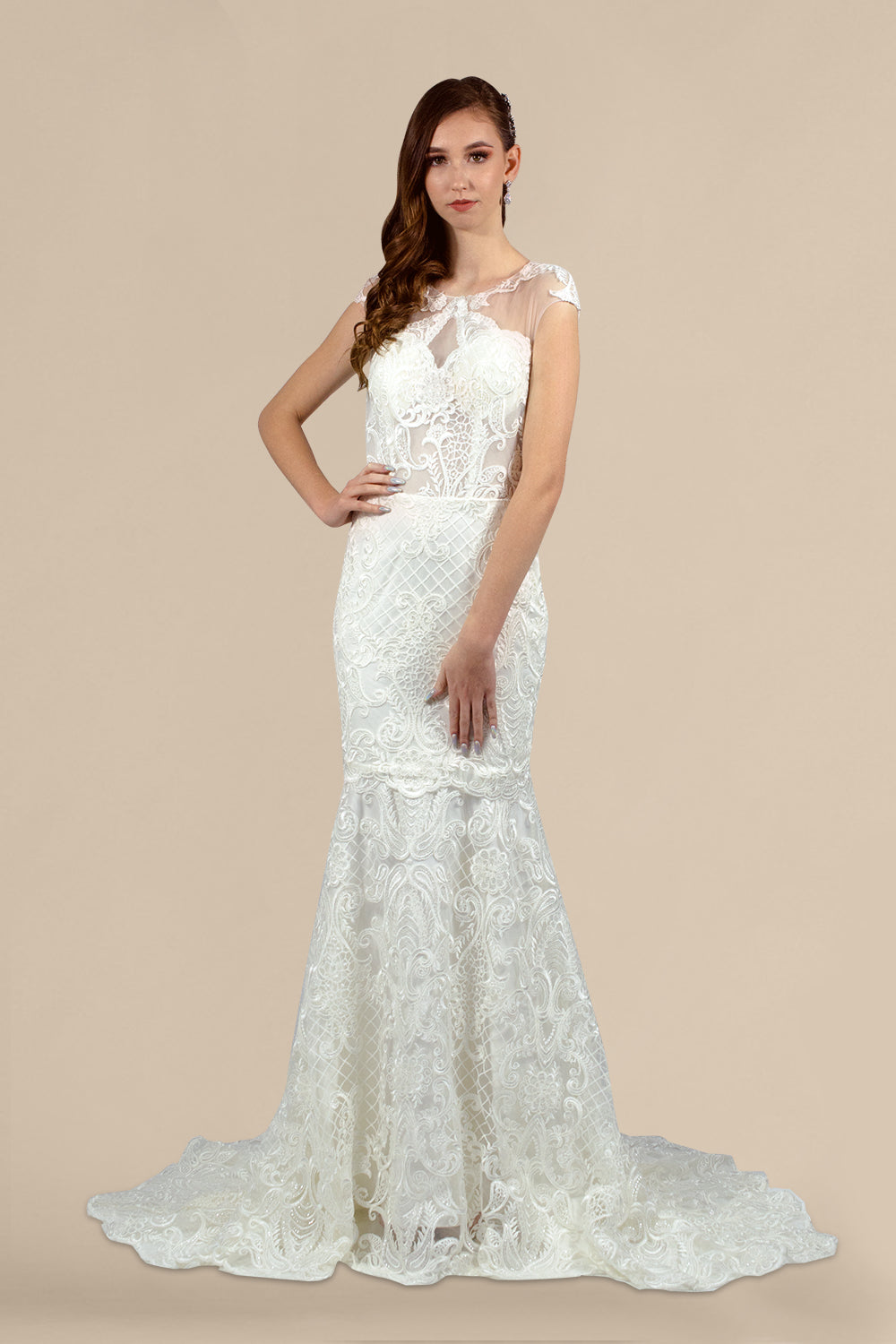 GABRIANNA | Vintage Lace Mermaid Wedding Gown Envious Bridal & Formal GABRIANNA | Vintage Lace Mermaid Wedding Gown Envious Bridal & Formal