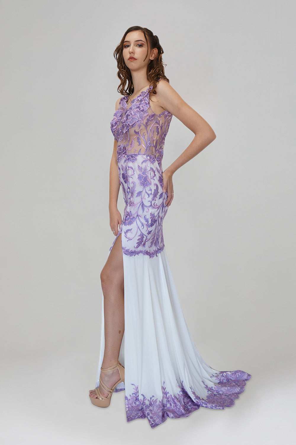 custom purple lilac illusion bridesmaid dresses perth australia envious bridal & formal