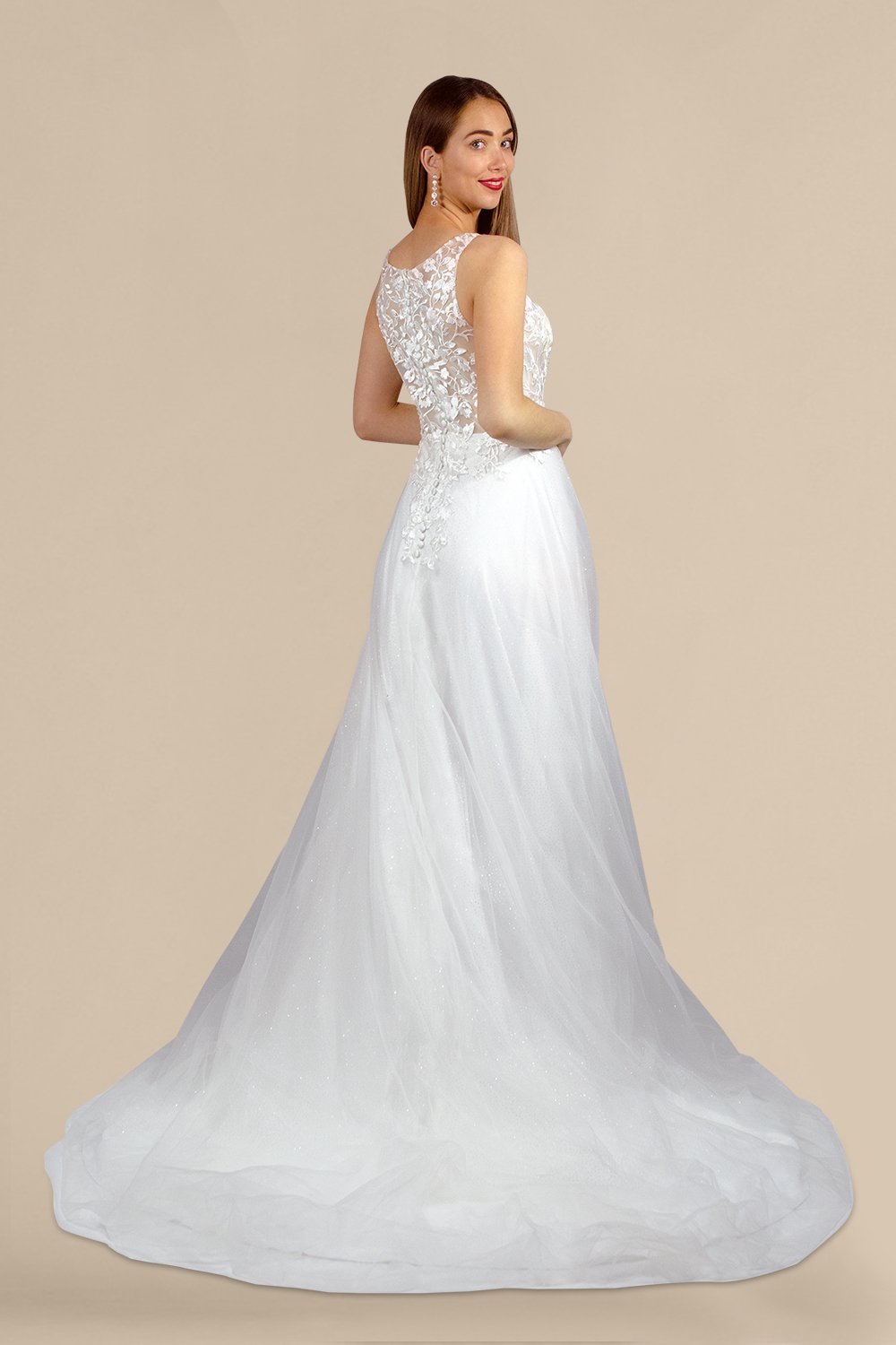 lace bodice tulle A line wedding dress custom made bridal dressmaker australia envious bridal