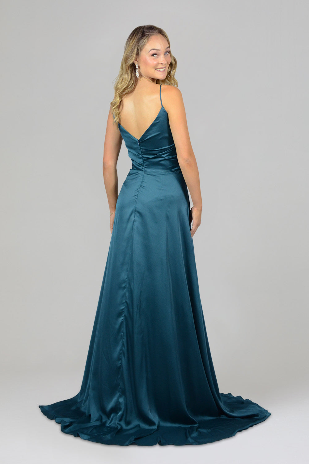 emerald satin bridesmaid dresses custom made envious bridal & formal