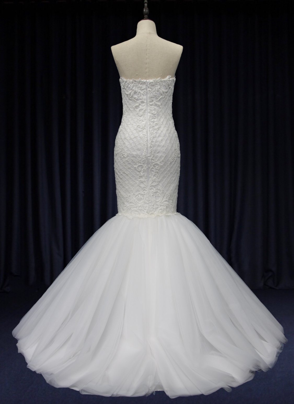 EVALYN | Strapless Lace Bodice Fishtail Wedding Gown - Wedding Dress Envious Bridal & Formal