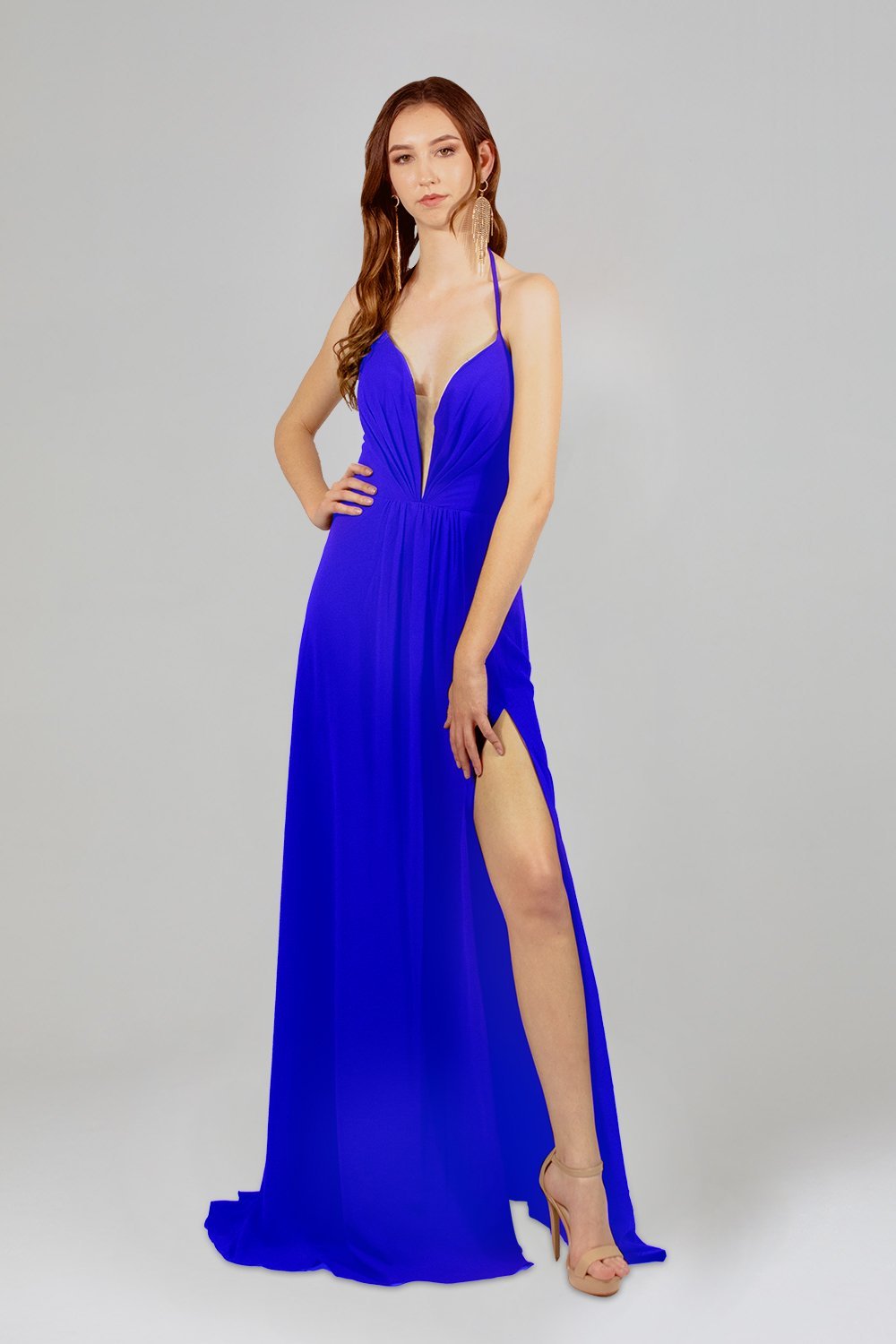 KYLA | Flowy Chiffon Cobalt Blue Bridesmaid Dress Envious Bridal & Formal KYLA | Flowy Chiffon Cobalt Blue Bridesmaid Dress Envious Bridal & Formal