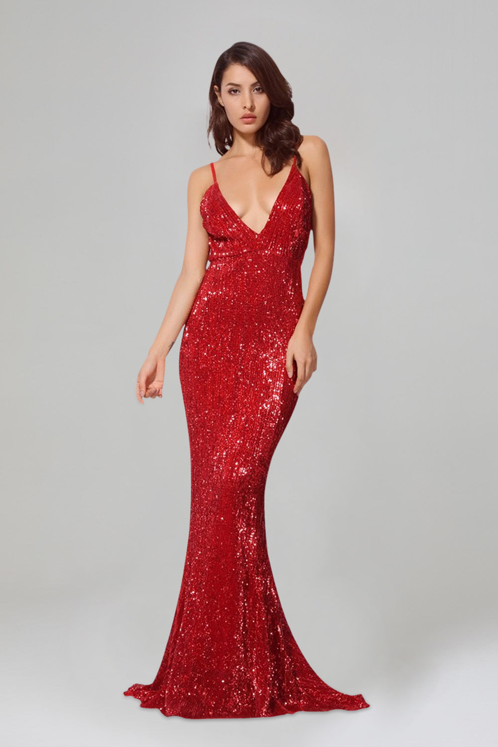 BETTINA | Backless Red Sequin Formal Dress Envious Bridal & Formal BETTINA | Backless Red Sequin Formal Dress Envious Bridal & Formal