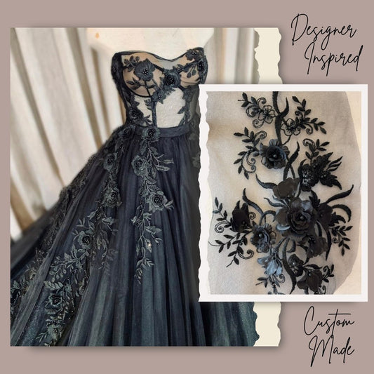custom made black wedding dresses designer Australia Envious Bridal & Formal