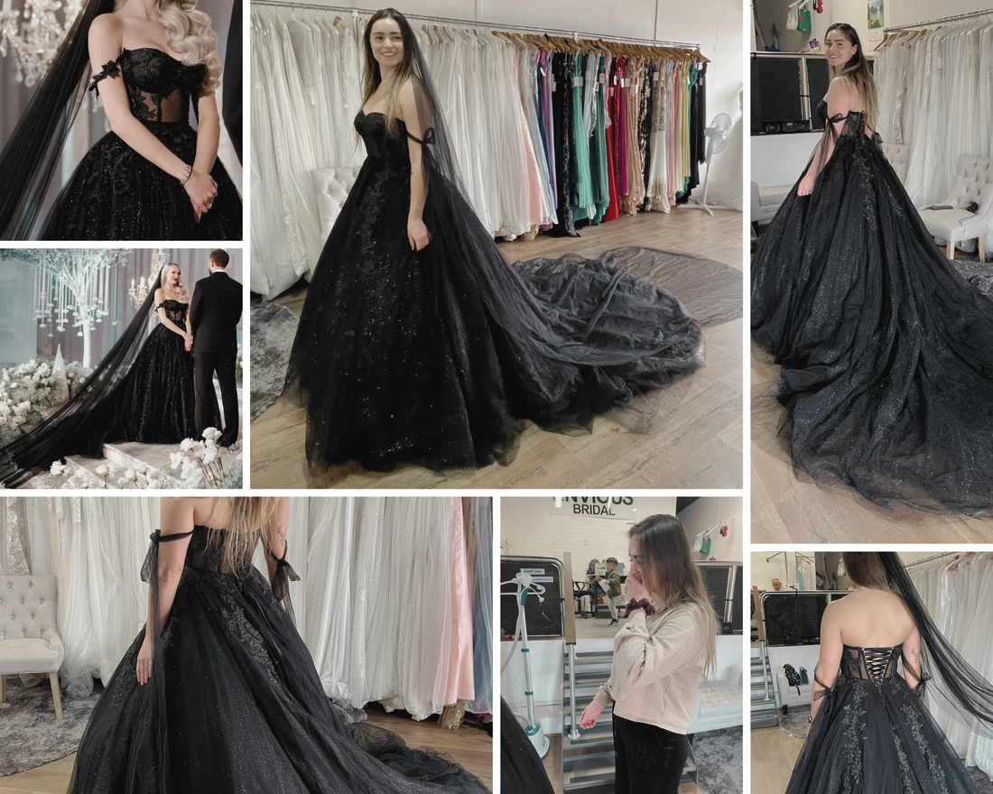 black wedding dress custom made designer inspiration Envious Bridal & Formal