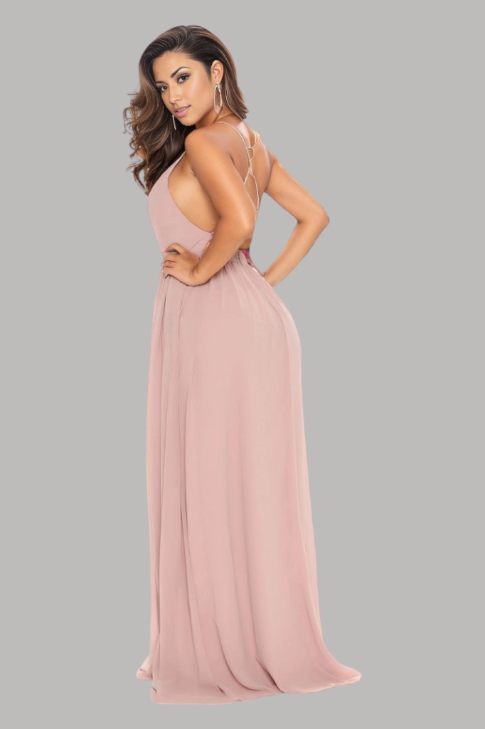 ALIVIA | Flowy Nude Chiffon Bridesmaid Dress Envious Bridal & Formal ALIVIA | Flowy Nude Chiffon Bridesmaid Dress Envious Bridal & Formal