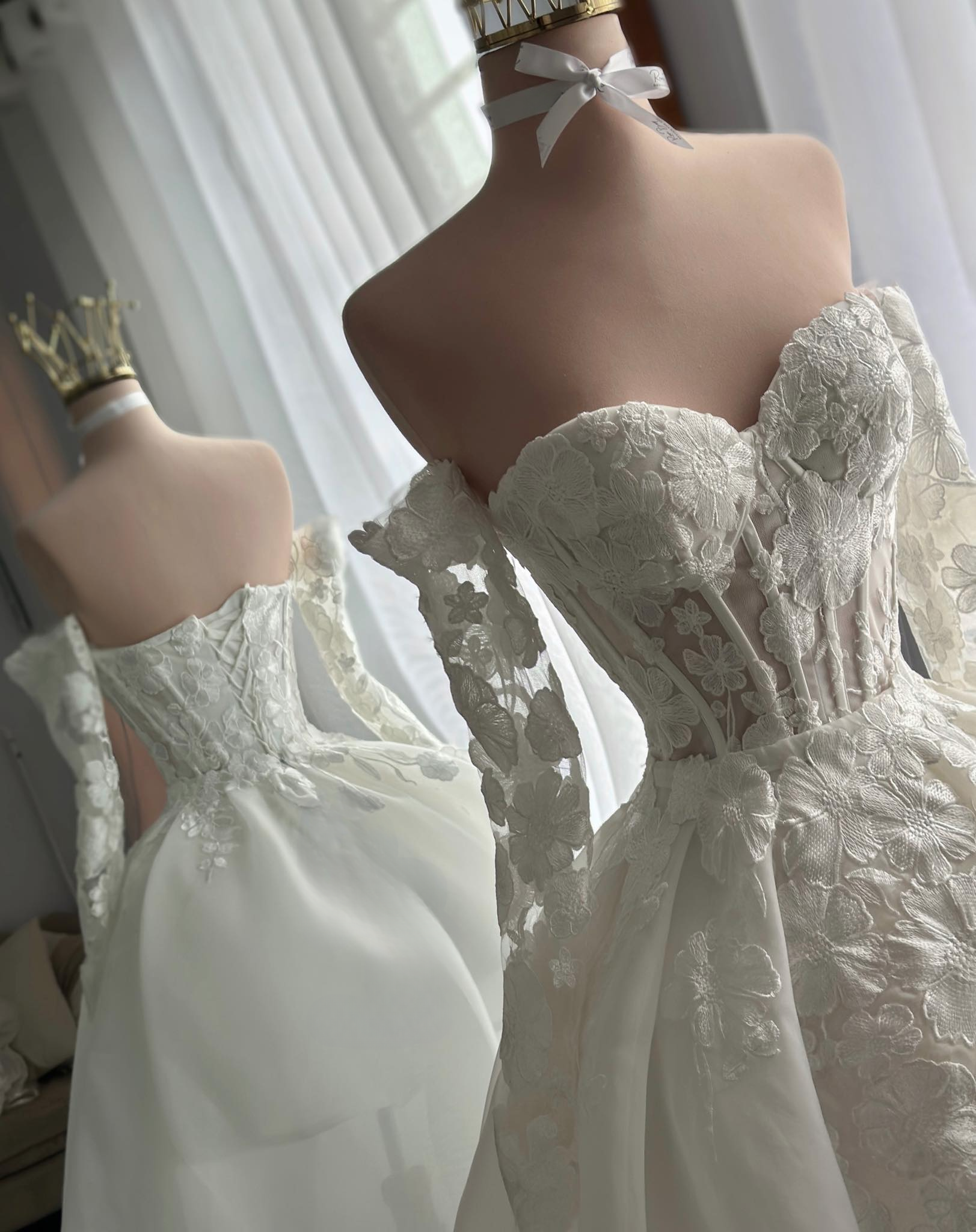 bespoke custom made 2 in 1 wedding dress with detachable overskirt Australia online Envious Bridal & Formal