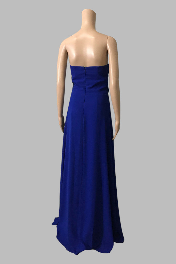 Chiffon cobalt bridesmaid dress Perth custom made Australia Envious Bridal & Formal