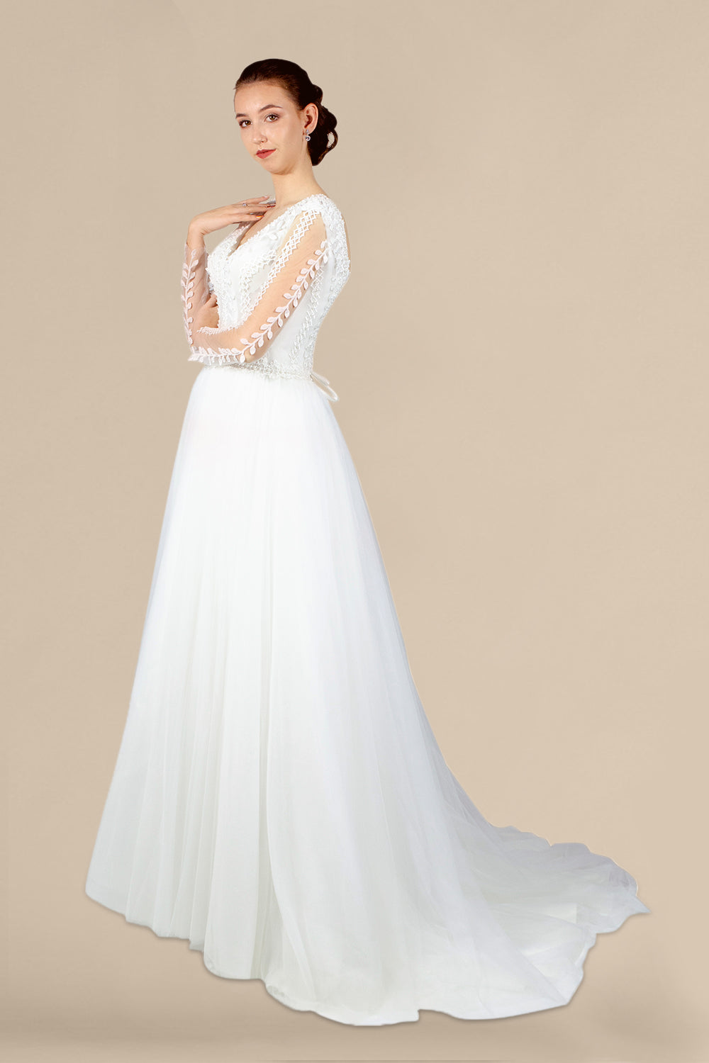 custom long sleeve lace tulle wedding dresses perth australia envious bridal & formal
