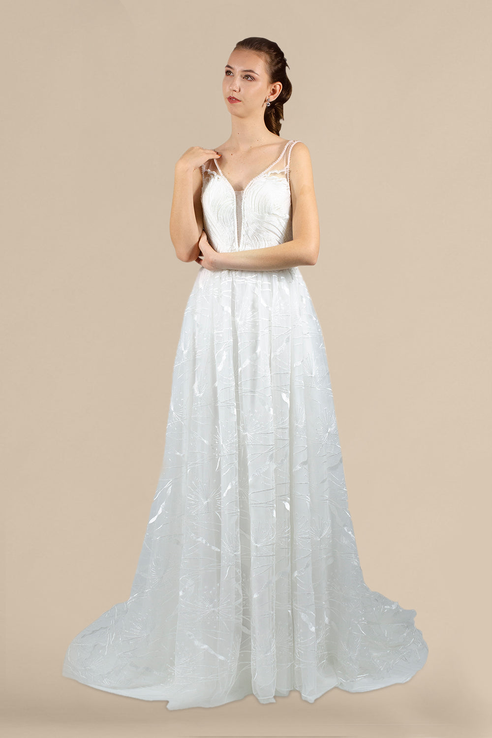 custom made boho style lace A line wedding dresses perth australia envious bridal & formal