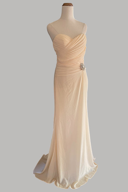 Custom made chiffon beige ivory bridesmaid dresses Perth Australia Envious Bridal & Formal