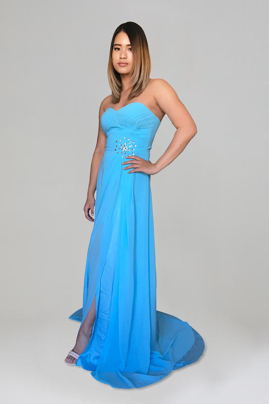 custom made chiffon blue bridesmaid dresses perth australia envious bridal & formal