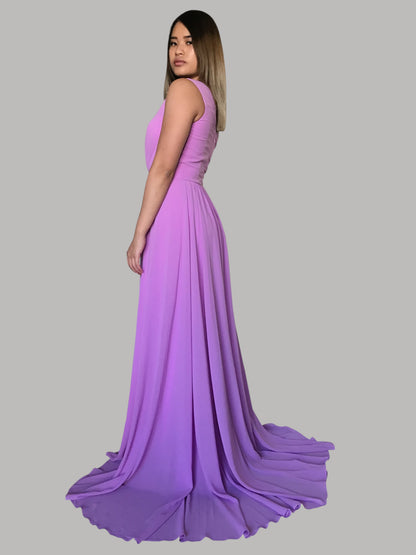 Custom made chiffon lilac bridesmaid dress online Australia Envious Bridal & Formal