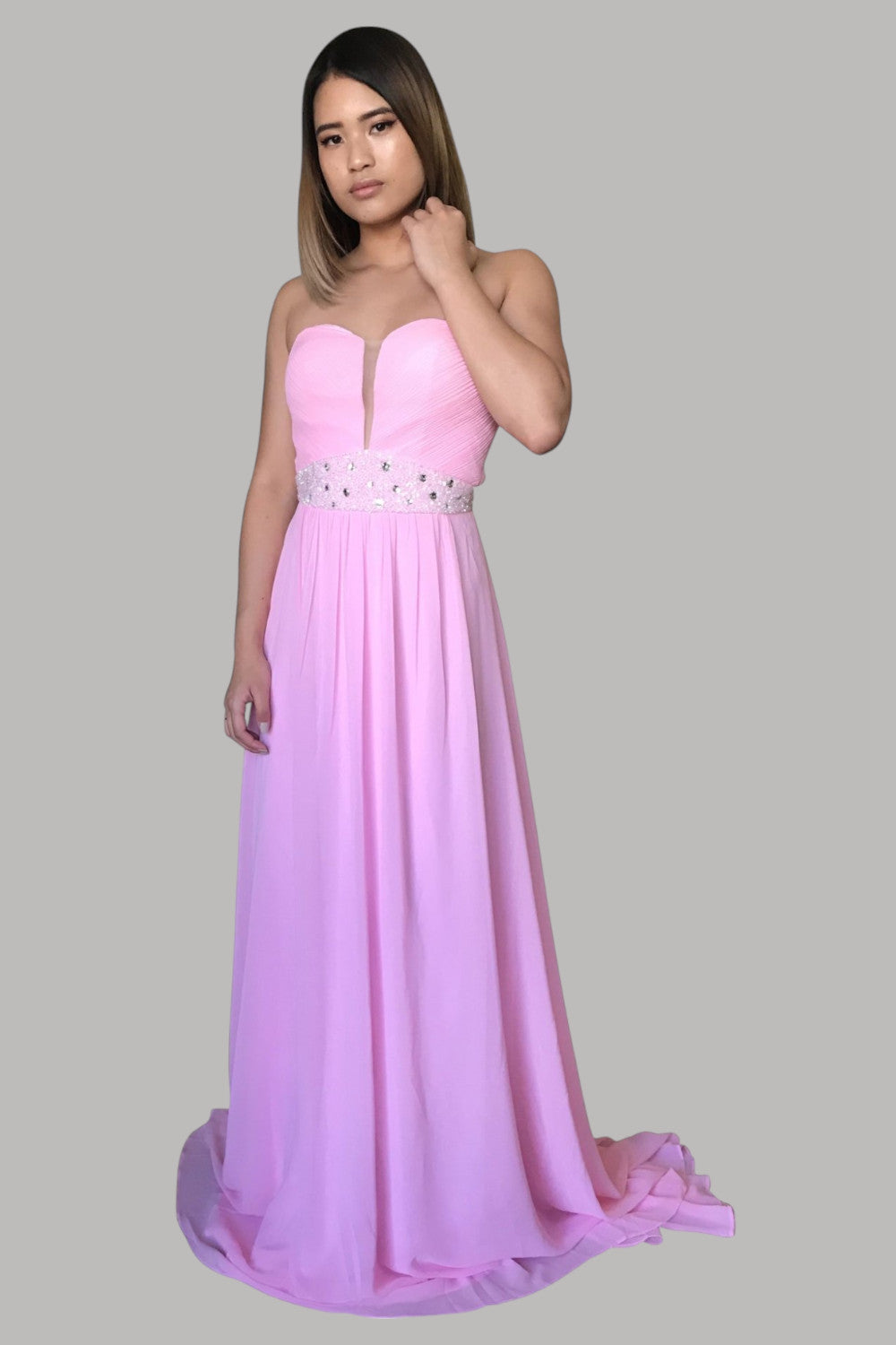 custom made chiffon candy pink bridesmaid dresses Perth Australia Envious Bridal & Formal