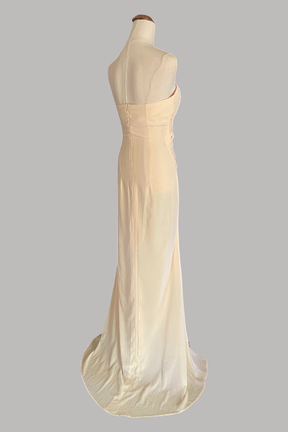 Custom made chiffon cream formal dresses Perth Australia Envious Bridal & Formal