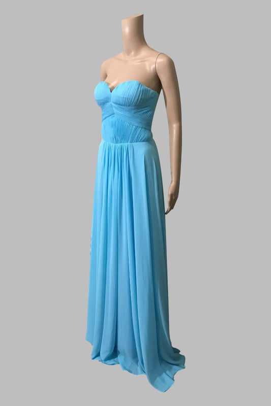 Custom made chiffon light blue bridesmaid dresses Perth Australia Envious Bridal & Formal