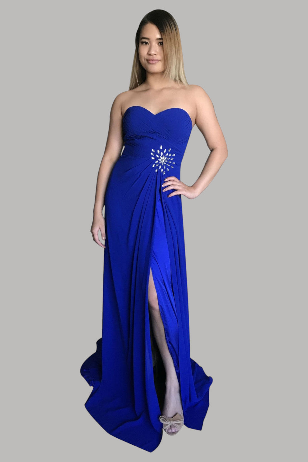 custom made chiffon royal blue bridesmaid dresses Perth Australia Envious Bridal & Formal