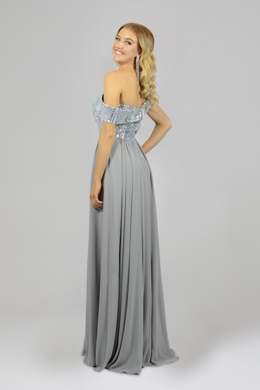 custom made grey chiffon bridesmaid dresses perth australian dressmaker envious bridal & formal