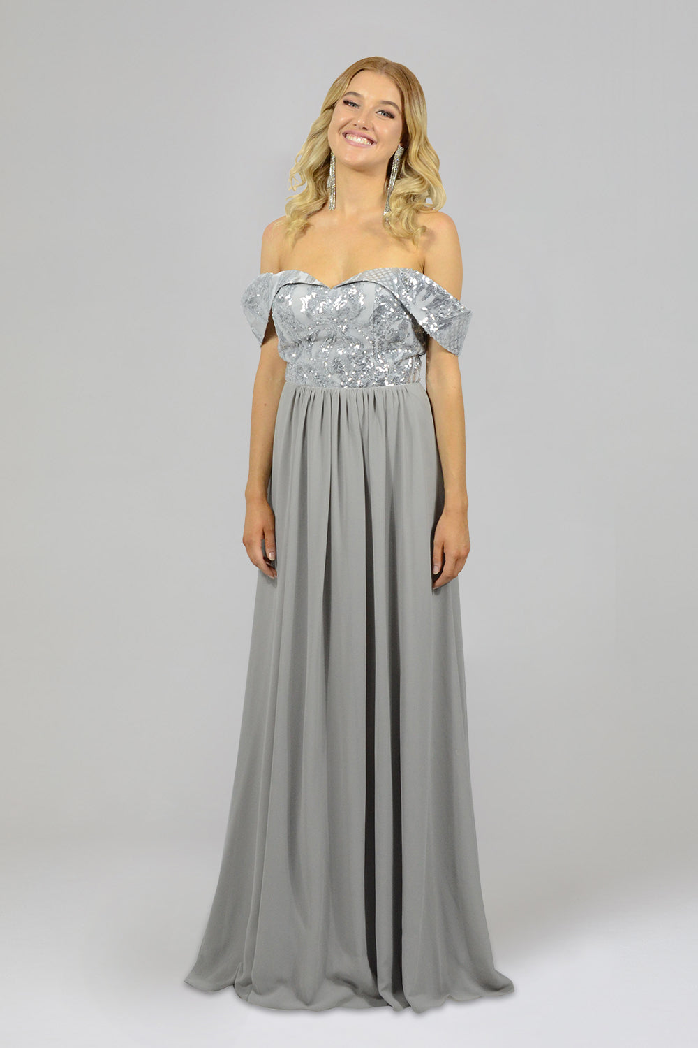 custom made grey sequin chiffon bridesmaid dresses perth australia online