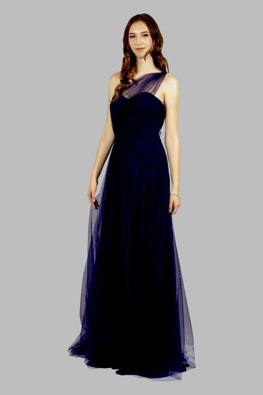 custom made navy blue tulle bridesmaid dresses Perth Australia Envious Bridal & Formal