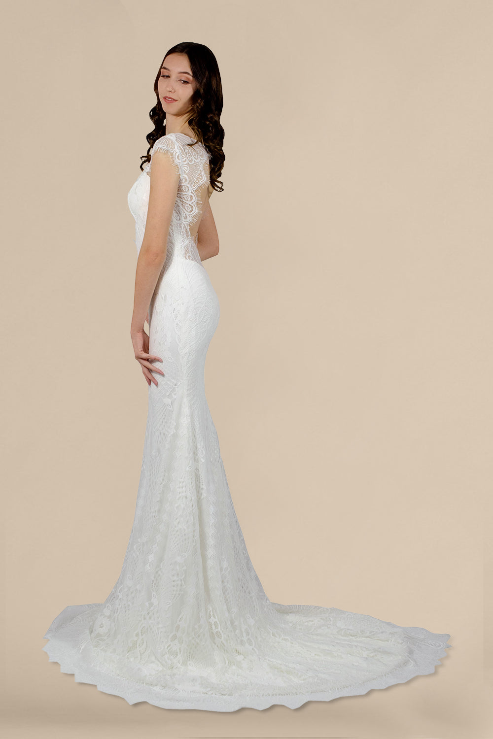 custom made open back lace wedding bridal gowns bespoke dressmaker envious bridal & formal