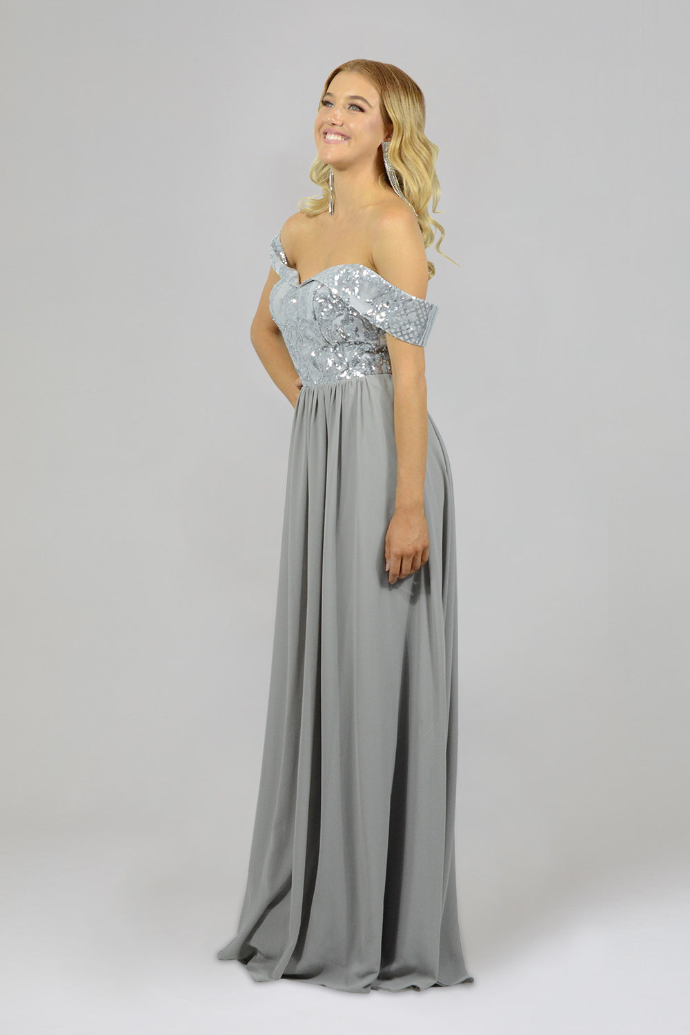 custom made sequin chiffonm grey bridesmaid gowns australia online envious bridal & formal