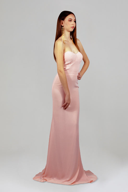 custom made silk chiffon strapless pink formal dresses australia online envious bridal & formal