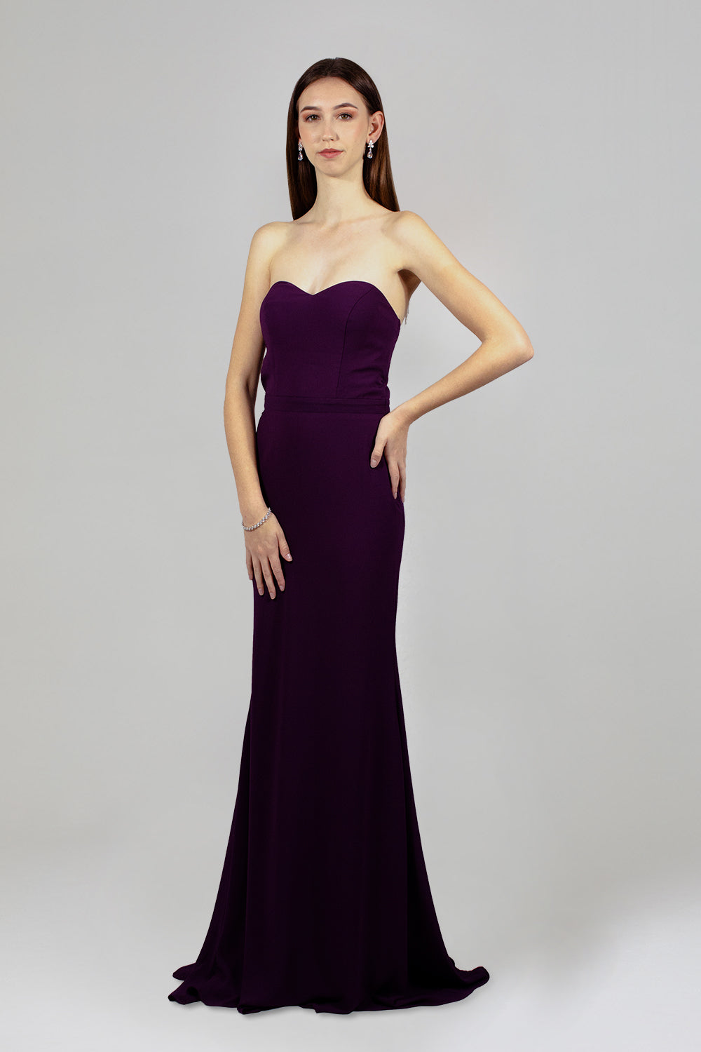 custom made strapless chiffon silk purple formal dresses perth australia envious bridal & formal