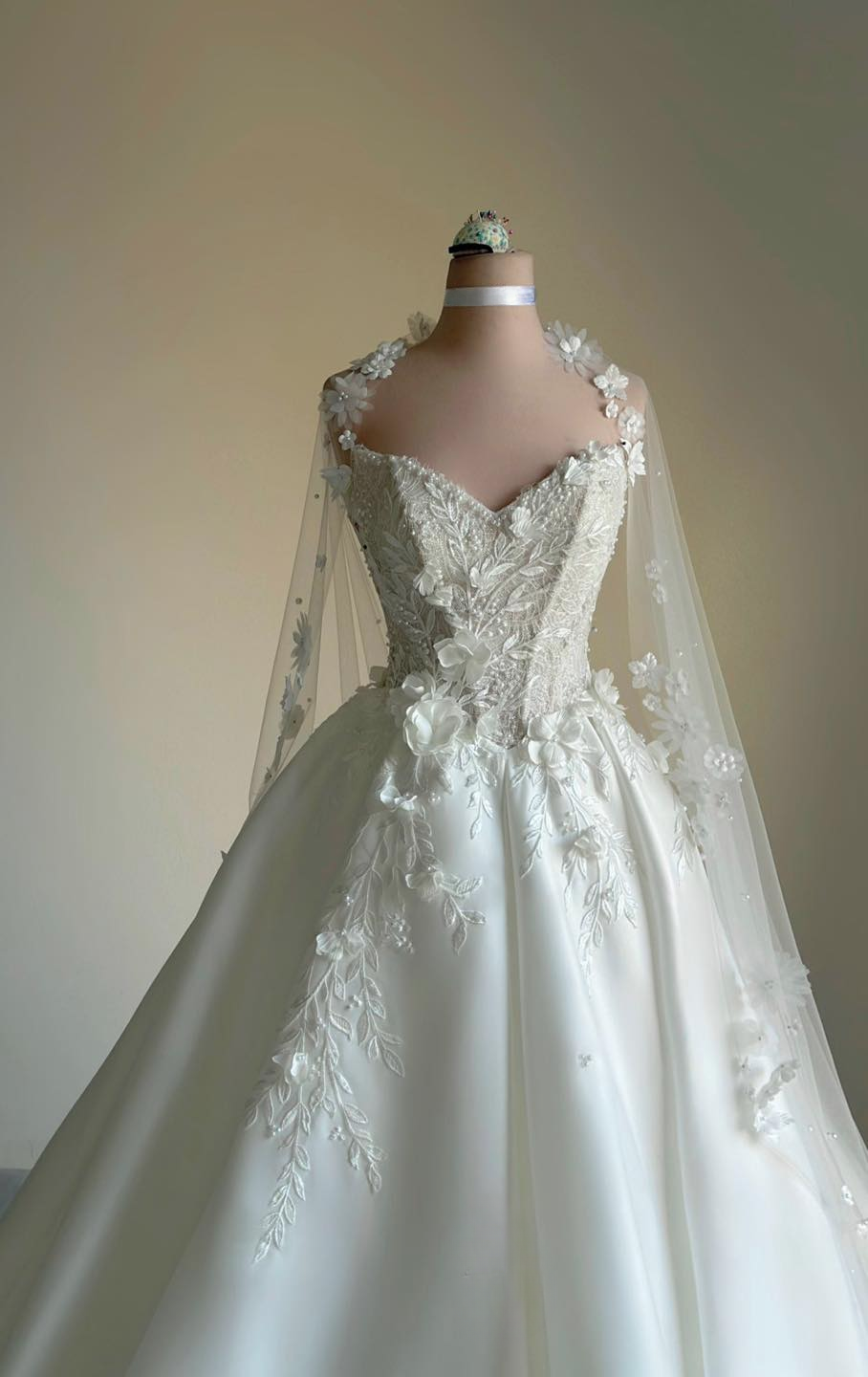 Strapless Ball Gown Silk Duchess Satin Wedding Dress