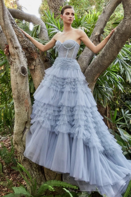 custom made tulle blue wedding A line ball gowns perth australia