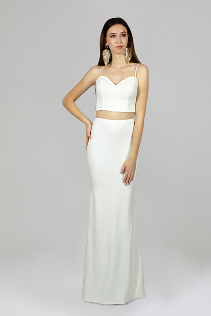 MILLIE | Two Piece White Formal Dress Set Envious Bridal & Formal MILLIE | Two Piece White Formal Dress Set Envious Bridal & Formal