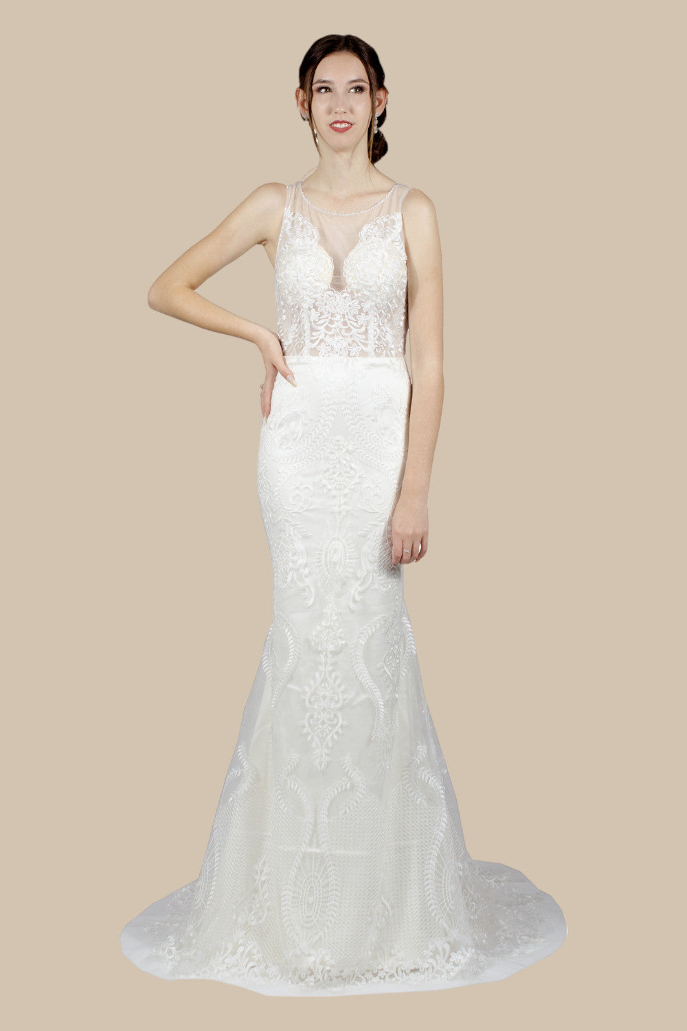 custom made vintage style lace wedding dresses Perth Australia Envious Bridal & Formal