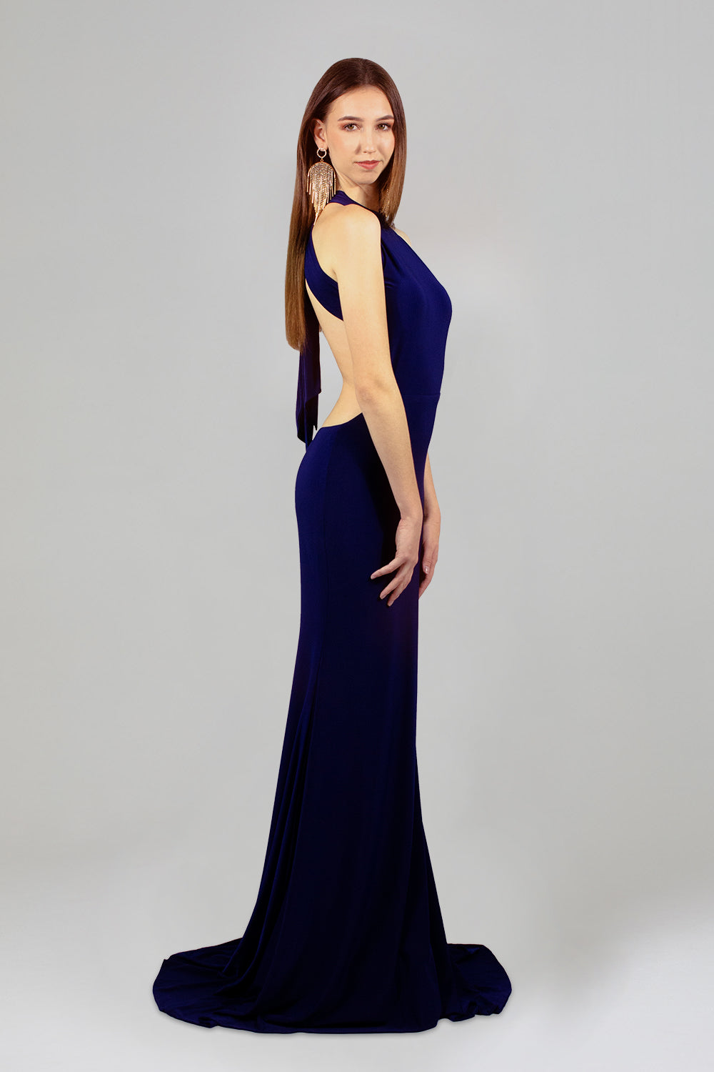 Custom navy backless ball dresses Perth Australia Envious Bridal & Formal