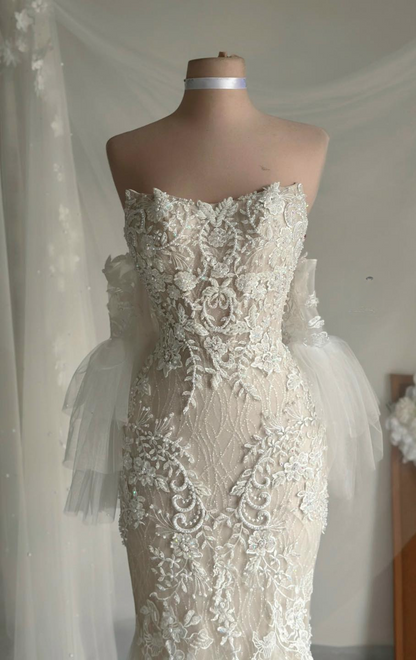 Custom strapless lace wedding dresses Australia online Envious Bridal & Formal