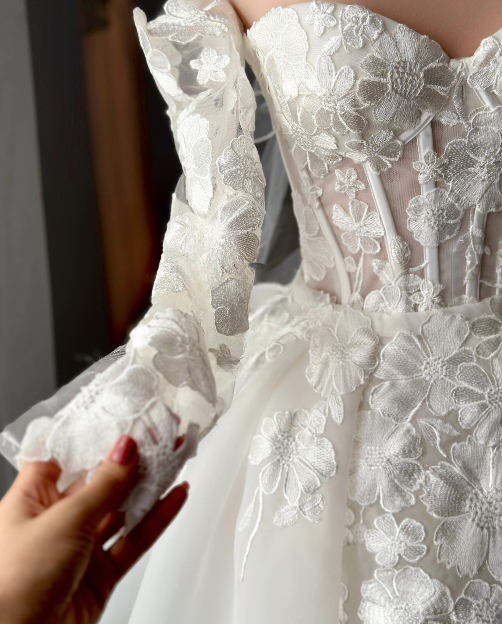 Custom made wedding dresses with detachable sleeves Perth Australia Envious Bridal & Formal